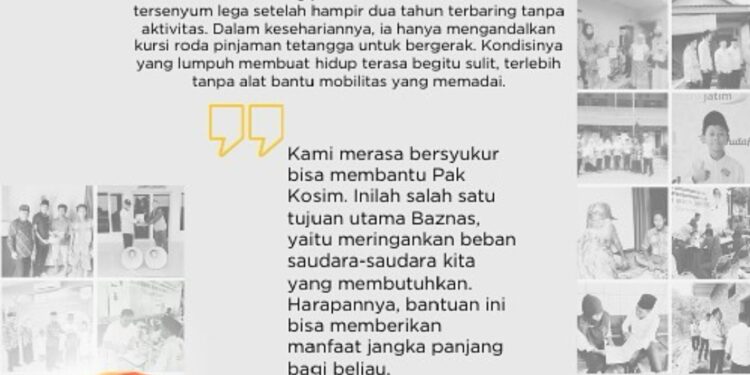 Harapan Baru di Desa Kludan Sidoarjo : Baznas Sidoarjo Beri Bantuan Kursi Roda