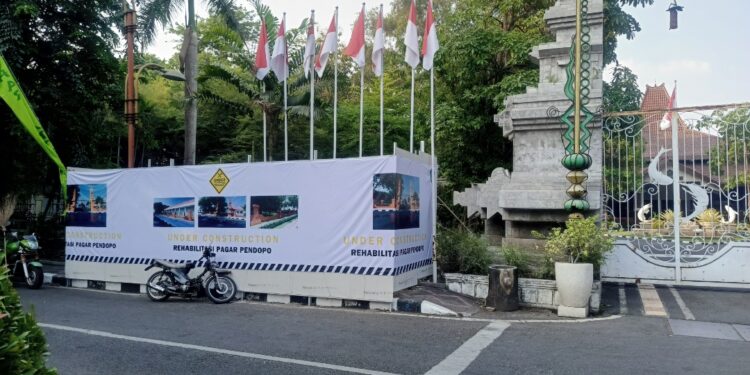 Pagar Keliling Pendopo Delta Wibawa Sidoarjo Dibangun Baru