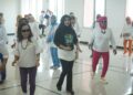 Senam Fun Line Dance Bareng Cawabup Hj Mimik, Ratusan Ibu-Ibu Repnas All Out Dukung Pasangan BAIK