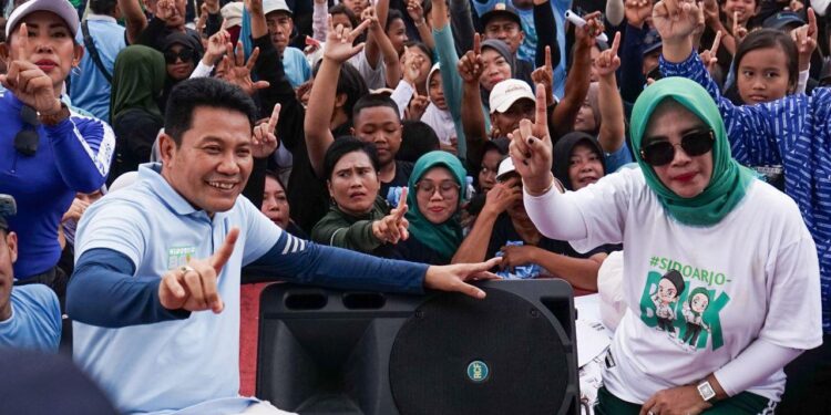 #GerakanKeba1kan Subandi – Mimik di Jabon, Ribuan Warga Hadir Ikut Senam dan Pasar Murah