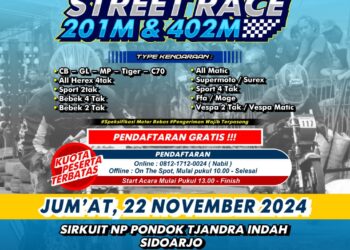 Ramaikan Sidoarjo Racing Fest, Ajang Latihan Bersama Street Race dengan Beragam Hiburan