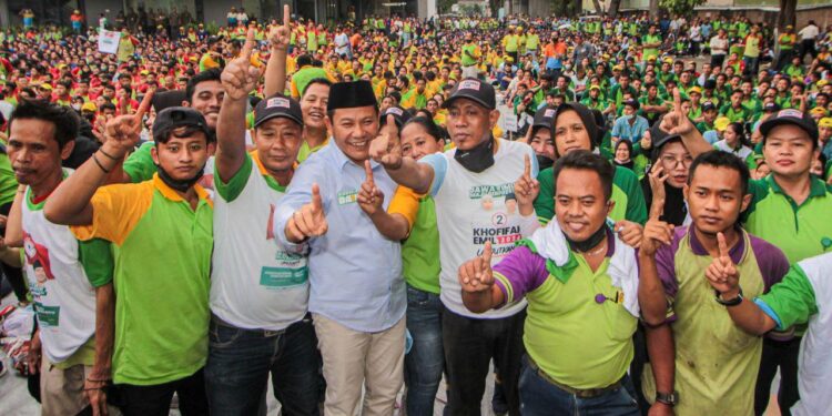 Calon Gubernur Khofifah dan Calon Bupati Sidoarjo Subandi Didukung Ribuan Pegawai