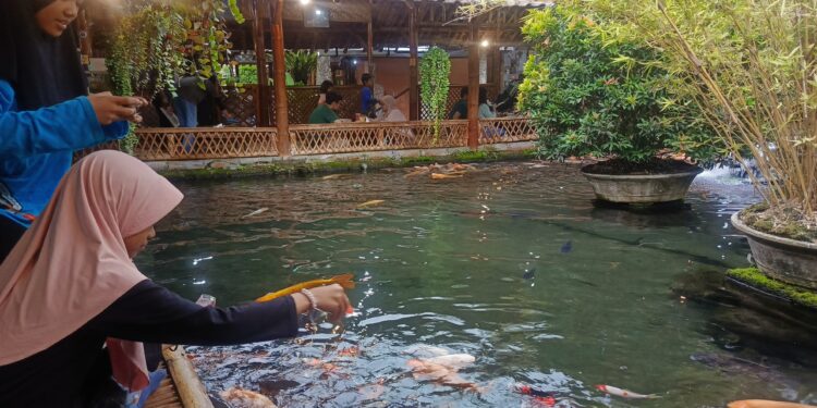 Waroeng Bamboe Sidomulyo Kota Batu, Tempat Kuliner Bernuansa Alam dengan Pesona Ikan Koi