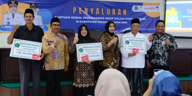 1.175 Anak Yatim di Kabupaten Sidoarjo Terima Bantuan Permakanan