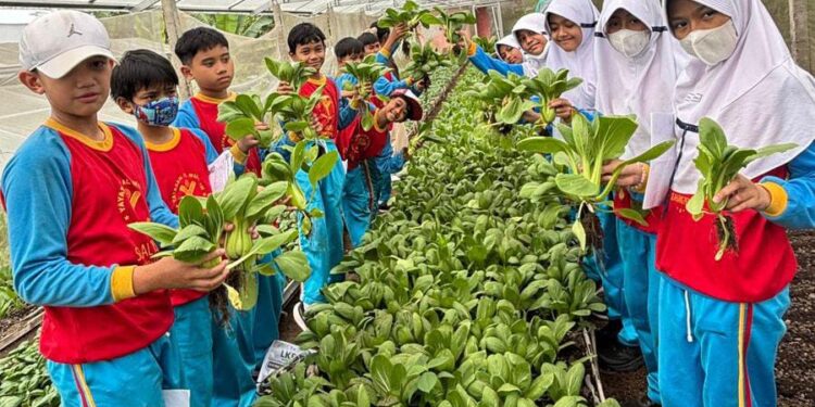 SD Al Muslim Wujudkan Generasi Peduli Lingkungan Lewat Outing Class di Kaliandra