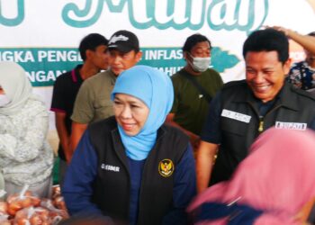Bupati Sidoarjo Dampingi Gubernur Jatim Gelar Pasar Murah di Krian, Perluas Daya Beli Masyarakat
