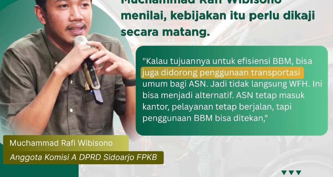 Kaji Rafi: WFH ASN Perlu Dikaji, Transportasi Umum Bisa Jadi Solusi Hemat Energi